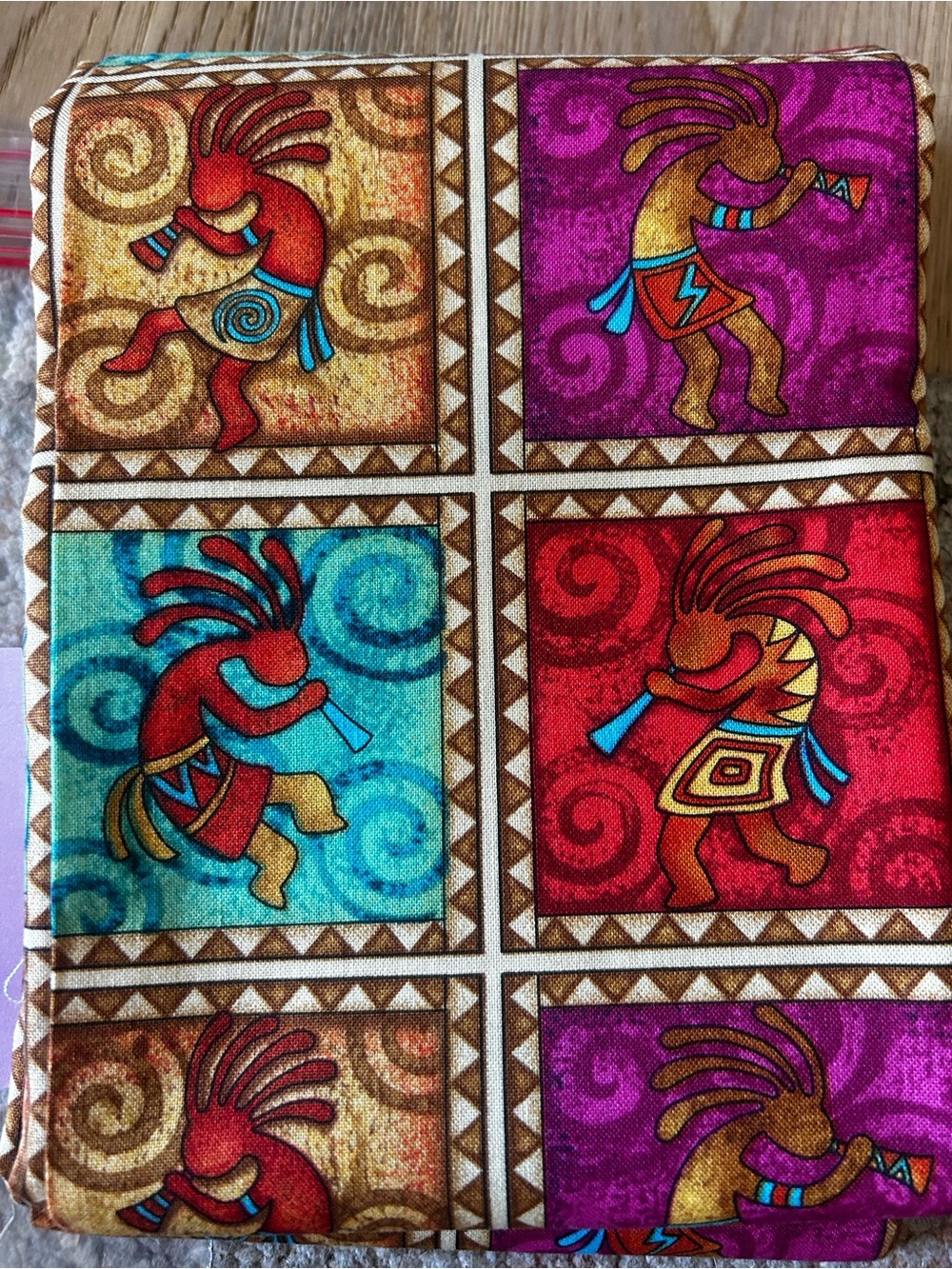 Colorful Patchwork Print Fabric Panel